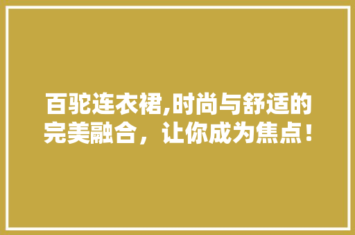 百驼连衣裙,时尚与舒适的完美融合，让你成为焦点！