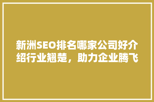 新洲SEO排名哪家公司好介绍行业翘楚，助力企业腾飞