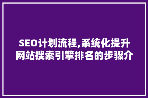 SEO计划流程,系统化提升网站搜索引擎排名的步骤介绍