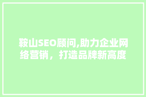 鞍山SEO顾问,助力企业网络营销，打造品牌新高度