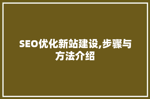 SEO优化新站建设,步骤与方法介绍