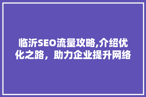 临沂SEO流量攻略,介绍优化之路，助力企业提升网络竞争力