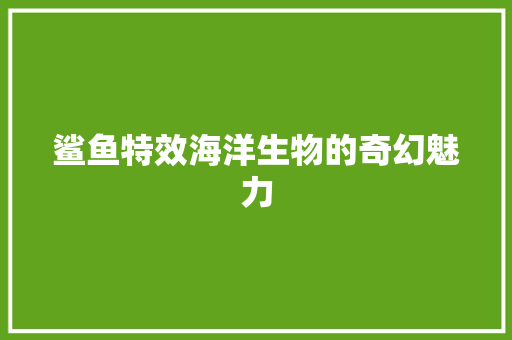 鲨鱼特效海洋生物的奇幻魅力