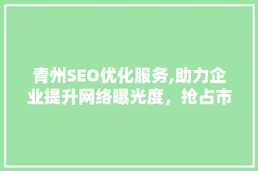 青州SEO优化服务,助力企业提升网络曝光度，抢占市场份额