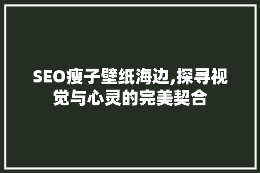 SEO瘦子壁纸海边,探寻视觉与心灵的完美契合