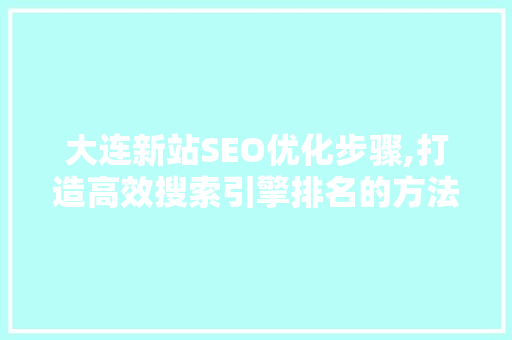 大连新站SEO优化步骤,打造高效搜索引擎排名的方法