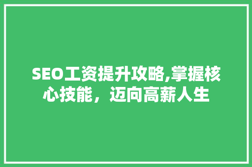 SEO工资提升攻略,掌握核心技能，迈向高薪人生