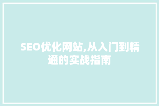 SEO优化网站,从入门到精通的实战指南