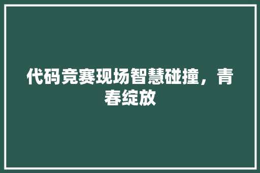 代码竞赛现场智慧碰撞，青春绽放