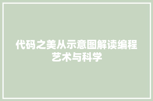 代码之美从示意图解读编程艺术与科学