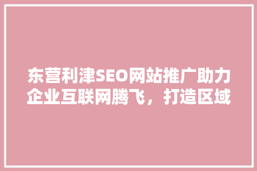 东营利津SEO网站推广助力企业互联网腾飞，打造区域品牌新标杆