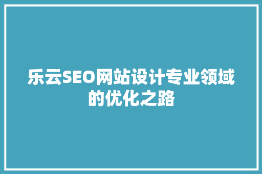 乐云SEO网站设计专业领域的优化之路  第1张