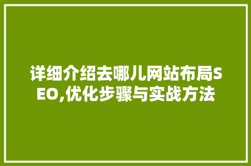 详细介绍去哪儿网站布局SEO,优化步骤与实战方法