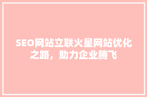 SEO网站立联火星网站优化之路，助力企业腾飞