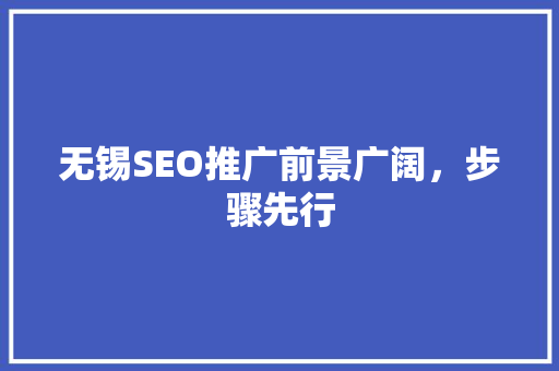 无锡SEO推广前景广阔，步骤先行