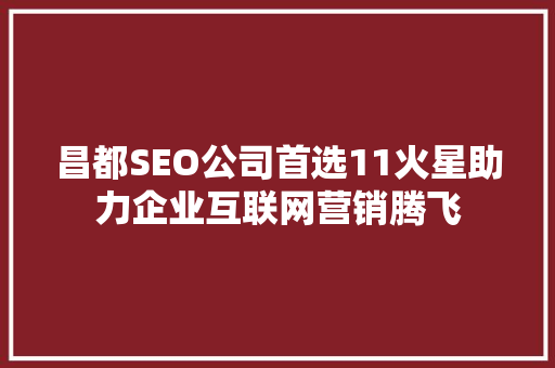 昌都SEO公司首选11火星助力企业互联网营销腾飞