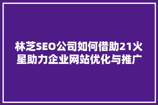 林芝SEO公司如何借助21火星助力企业网站优化与推广