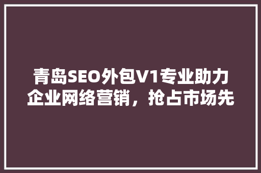 青岛SEO外包V1专业助力企业网络营销，抢占市场先机