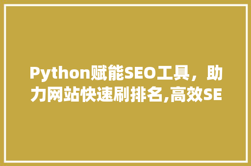 Python赋能SEO工具，助力网站快速刷排名,高效SEO步骤