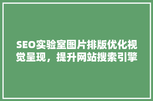 SEO实验室图片排版优化视觉呈现，提升网站搜索引擎排名