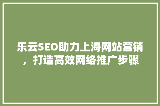 乐云SEO助力上海网站营销，打造高效网络推广步骤