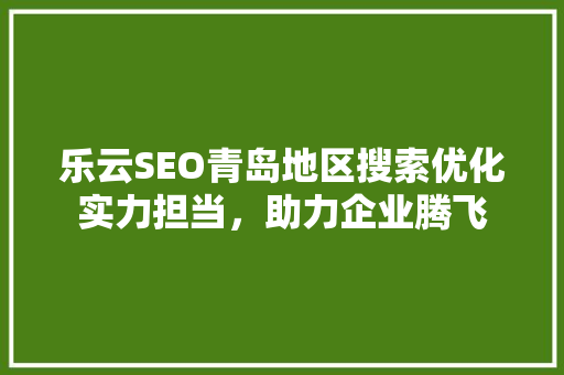 乐云SEO青岛地区搜索优化实力担当，助力企业腾飞  第1张