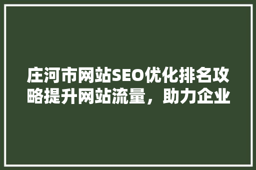 庄河市网站SEO优化排名攻略提升网站流量，助力企业腾飞