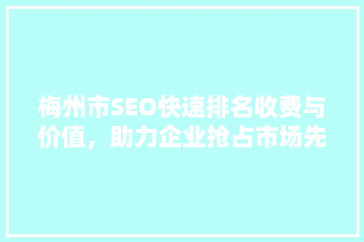 梅州市SEO快速排名收费与价值，助力企业抢占市场先机