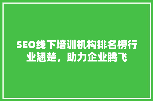 SEO线下培训机构排名榜行业翘楚，助力企业腾飞  第1张