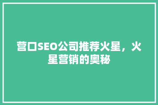 营口SEO公司推荐火星，火星营销的奥秘