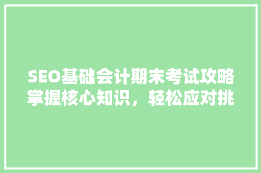 SEO基础会计期末考试攻略掌握核心知识，轻松应对挑战  第1张