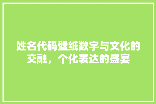 姓名代码壁纸数字与文化的交融，个化表达的盛宴
