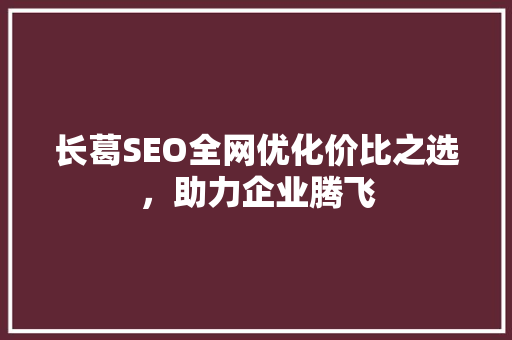长葛SEO全网优化价比之选，助力企业腾飞