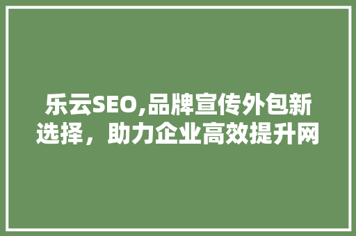乐云SEO,品牌宣传外包新选择，助力企业高效提升网络影响力