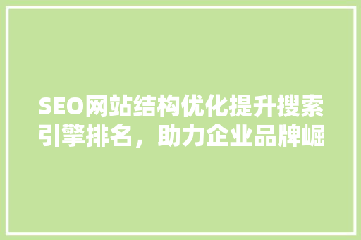SEO网站结构优化提升搜索引擎排名，助力企业品牌崛起
