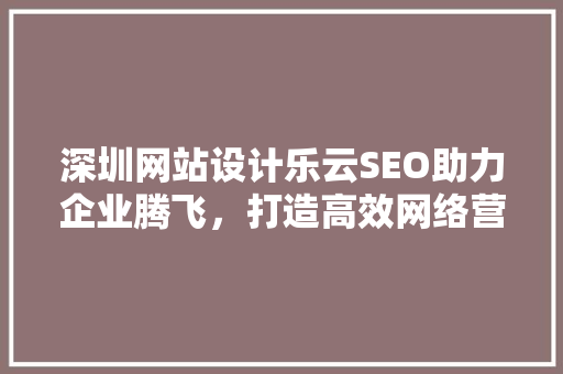 深圳网站设计乐云SEO助力企业腾飞，打造高效网络营销步骤