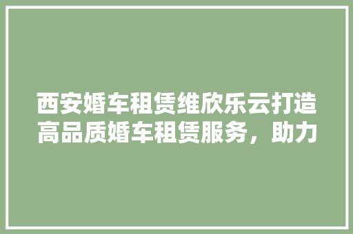 西安婚车租赁维欣乐云打造高品质婚车租赁服务，助力浪漫婚礼