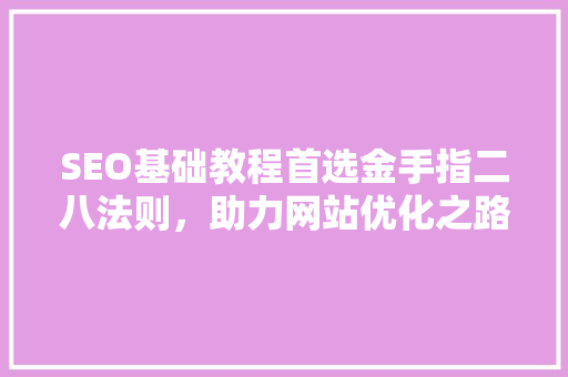 SEO基础教程首选金手指二八法则，助力网站优化之路