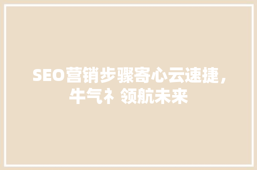 SEO营销步骤寄心云速捷，牛气礻领航未来