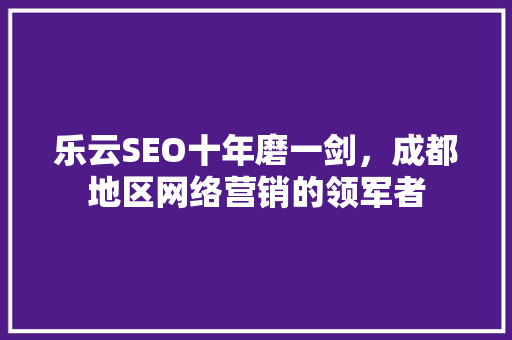 乐云SEO十年磨一剑，成都地区网络营销的领军者