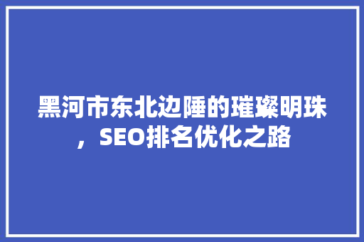 黑河市东北边陲的璀璨明珠，SEO排名优化之路