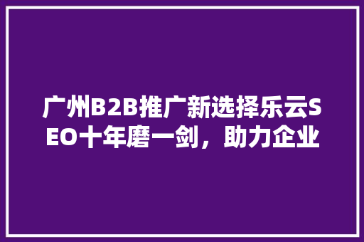广州B2B推广新选择乐云SEO十年磨一剑，助力企业腾飞