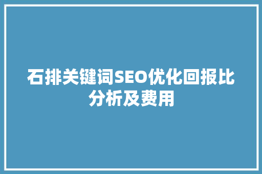 石排关键词SEO优化回报比分析及费用