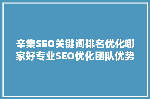 辛集SEO关键词排名优化哪家好专业SEO优化团队优势与实力