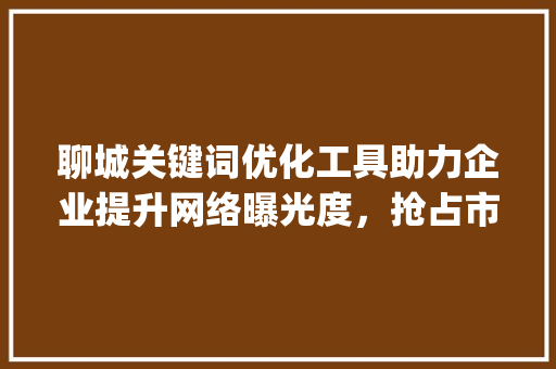 聊城关键词优化工具助力企业提升网络曝光度，抢占市场先机_聊城关键词优化的工具