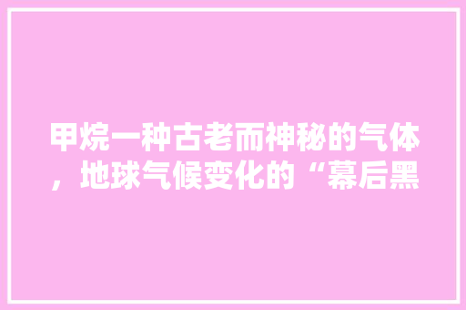 甲烷一种古老而神秘的气体，地球气候变化的“幕后黑手”  第1张