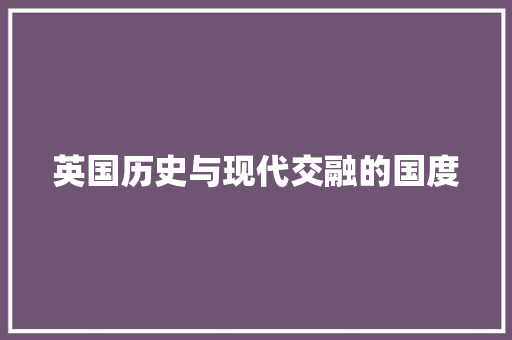 英国历史与现代交融的国度