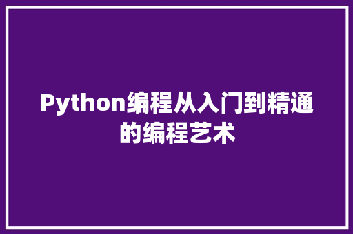 Python编程从入门到精通的编程艺术