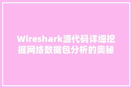 Wireshark源代码详细挖掘网络数据包分析的奥秘